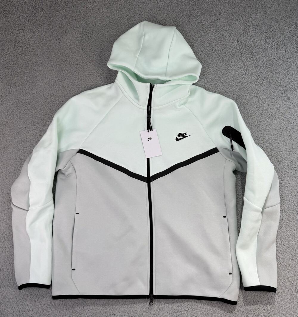 Nike Tech Fleece Windrunner Mint Grey Black HV0949 394 Men's XL